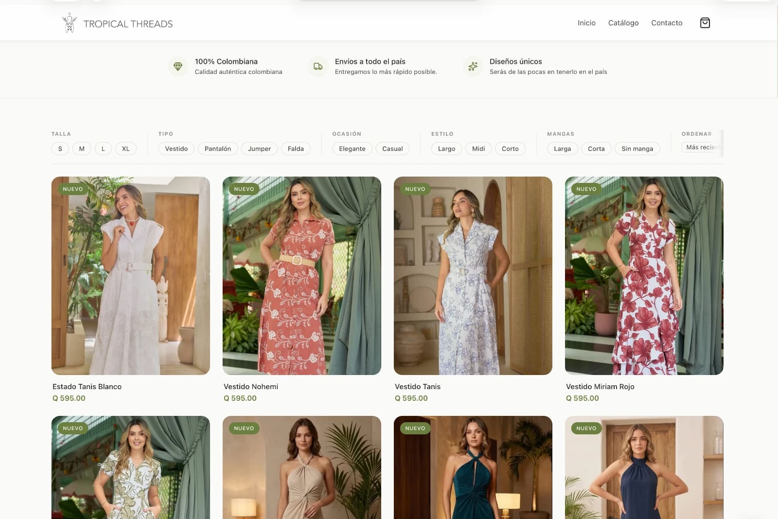 Placeholder cover for Tropical Threads: flat canvas with the project name centered