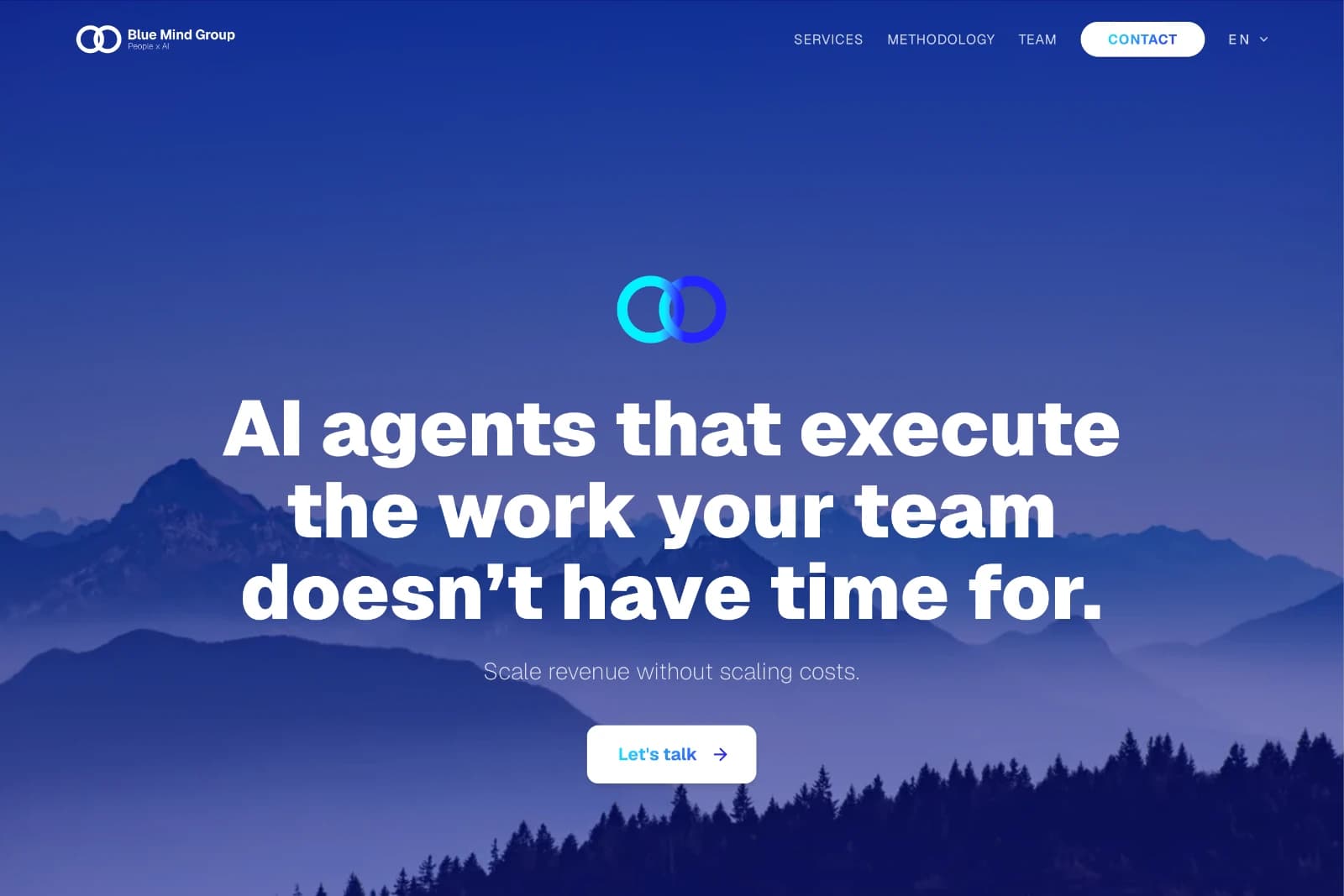 Placeholder cover for Blue Mind Group: flat canvas with the project name centered
