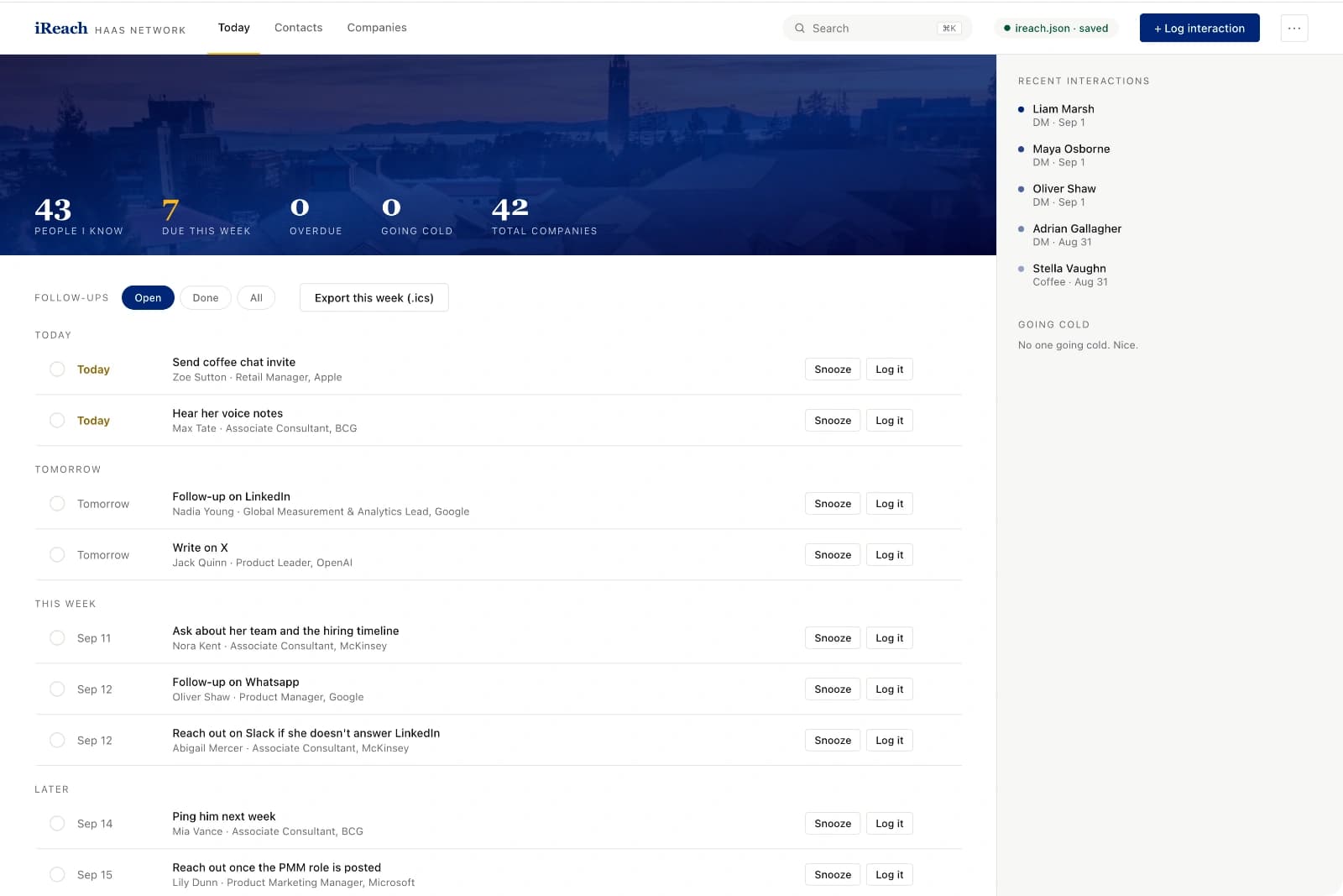 Placeholder cover for iReach: flat canvas with the project name centered